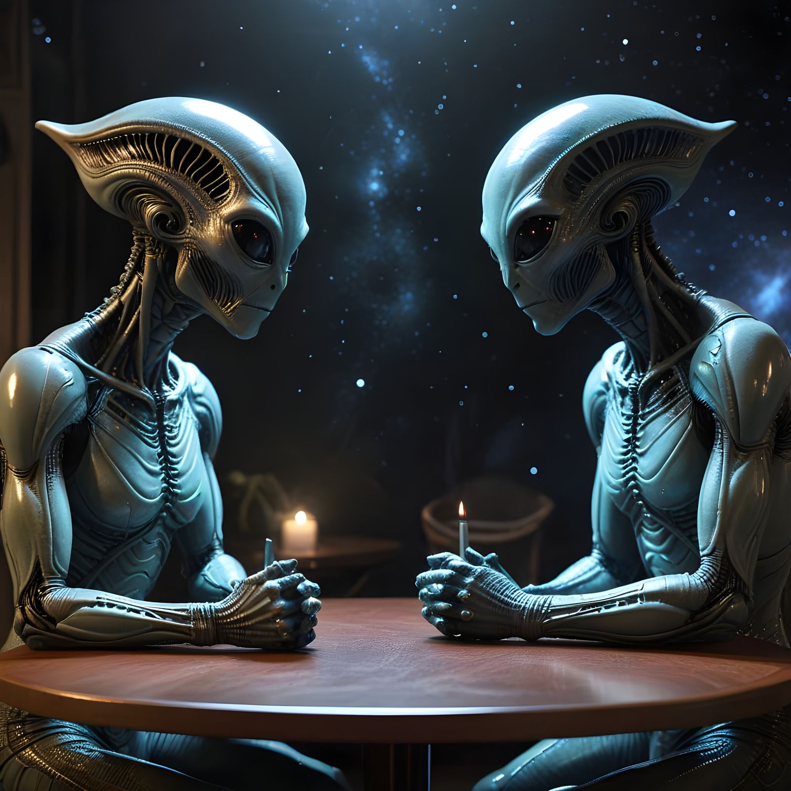 Alien Mannerist Encounter in Cosmic Suspense