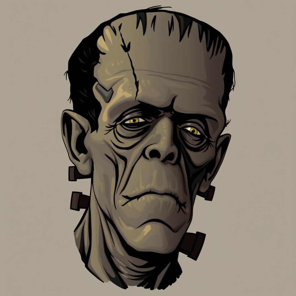 Frankenstein's Monster in Art Nouveau Style