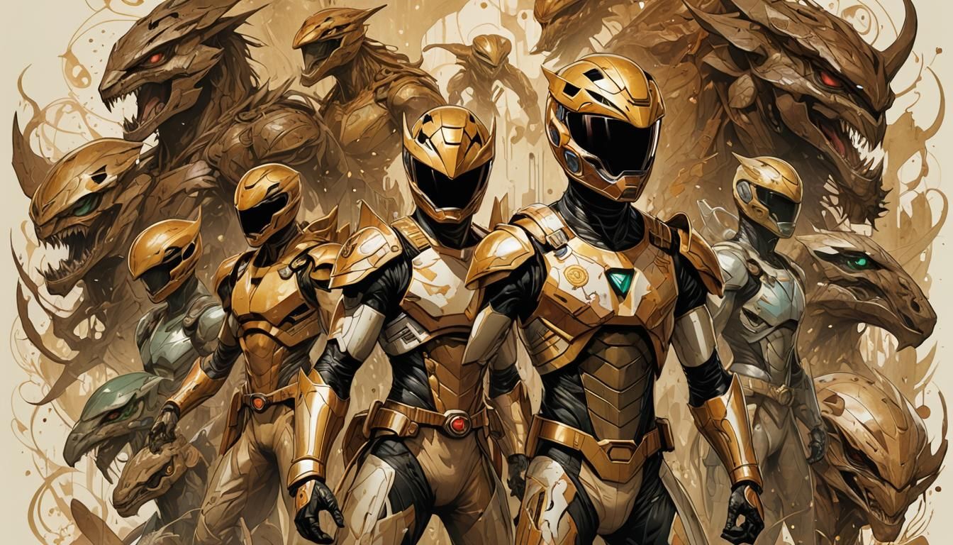 Power Ranger in Sepia Art Illusion