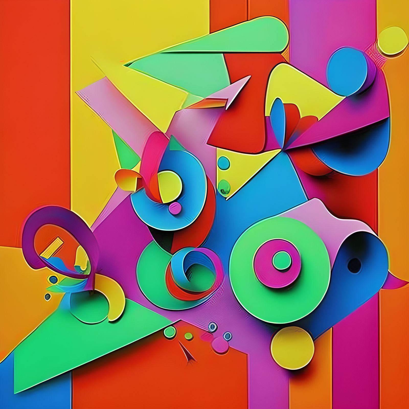 Abstract Folk Singers with Grawlix Symbols