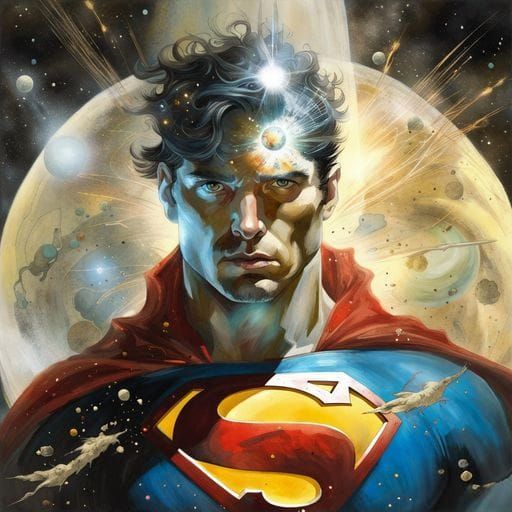 Superman in Action: Heroic Art Style