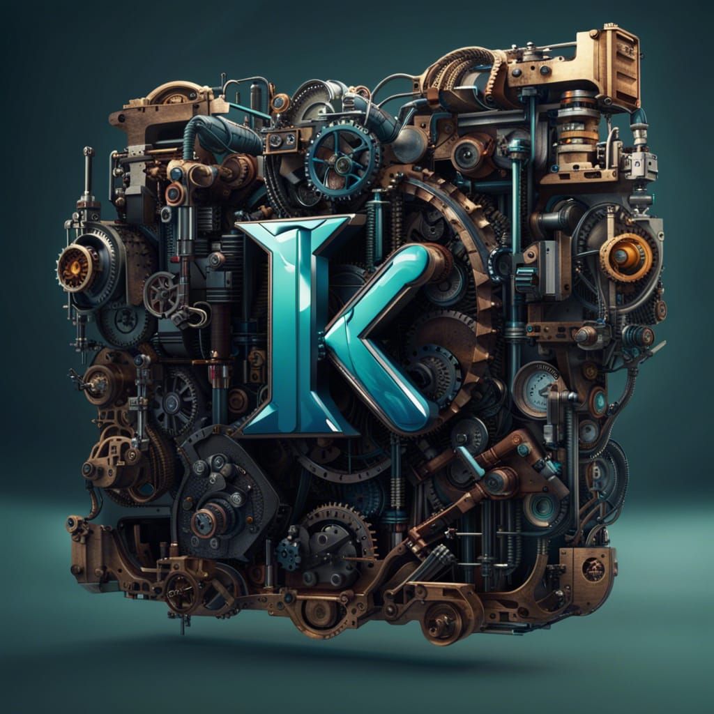 Keebix IT Company Logo with Computer and Mechanical Elements