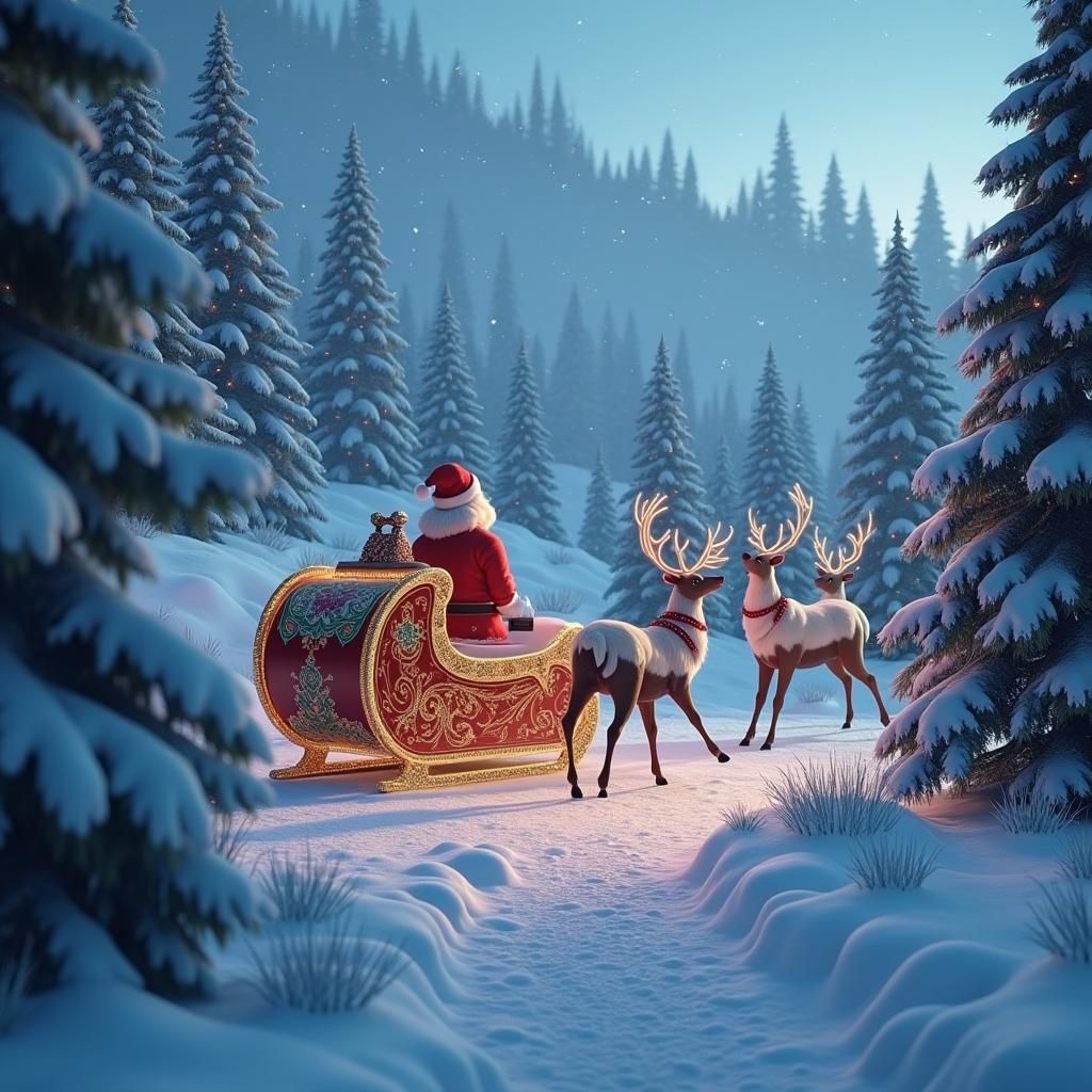 Magical North Pole Scene: Christmas Eve Prep