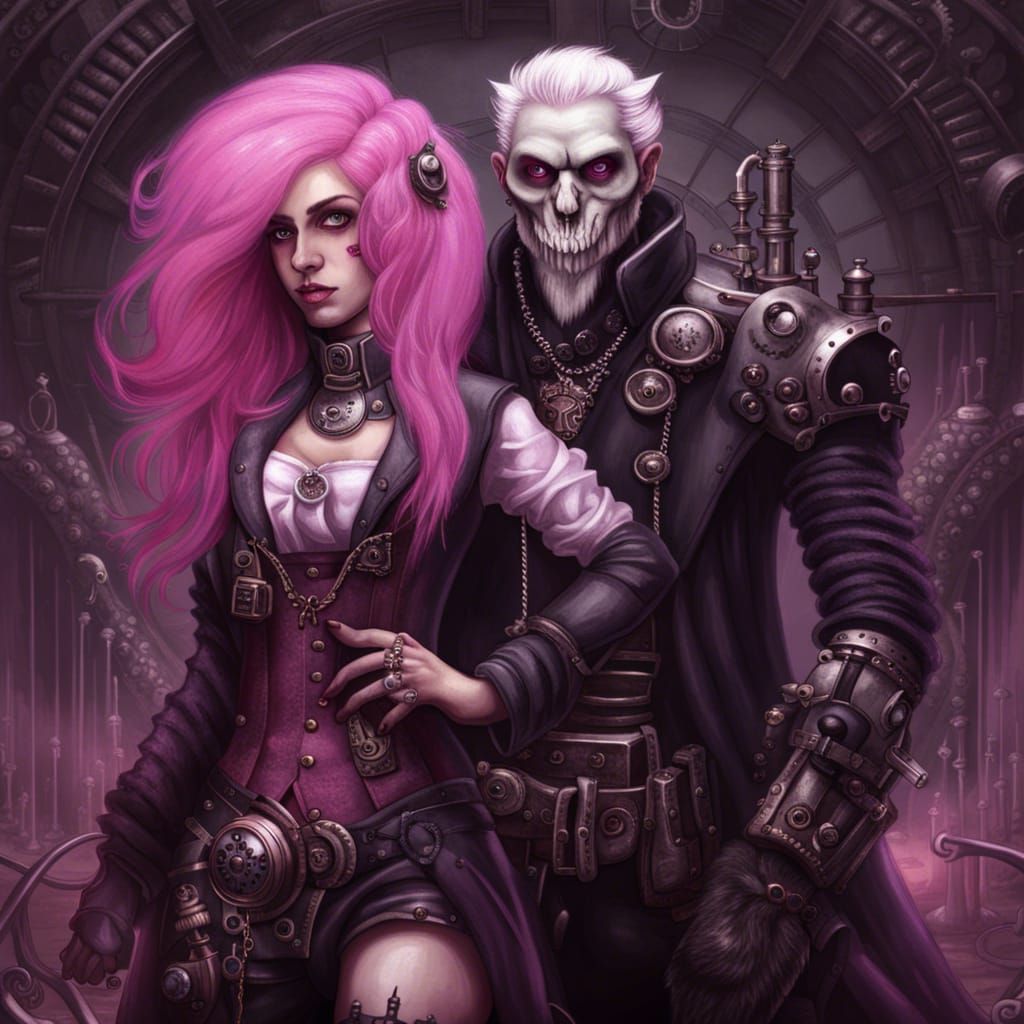 Reaper and Wolfman with Steampunk Engine