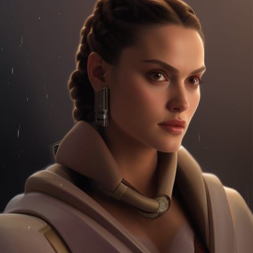 Padmé Amidala Portrait in Art Nouveau Style