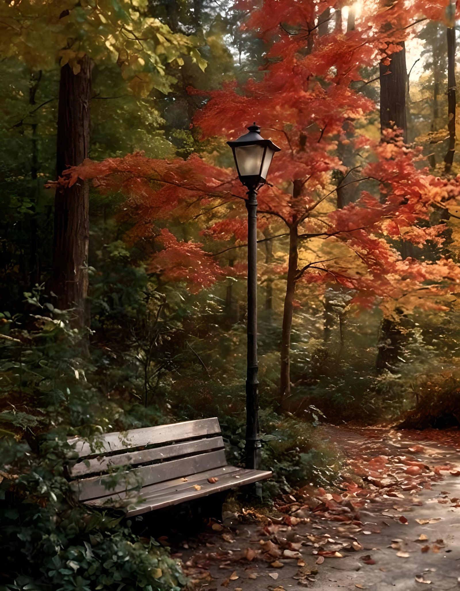 Idyllic Autumn Landscape in 3D with HDRi