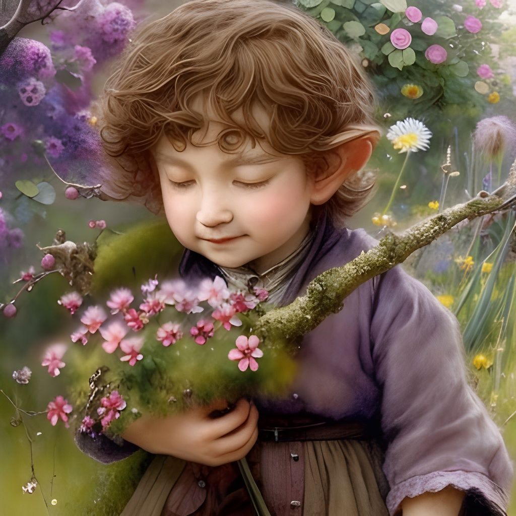 Blossoming Hobbit Garden Illustration