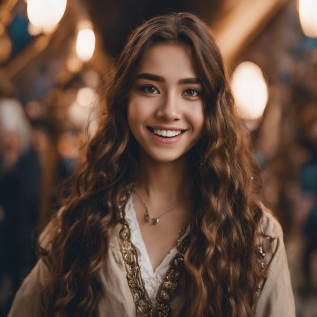 Ecstatic Italian Girl in Cosplay: Hyperrealistic Portrait