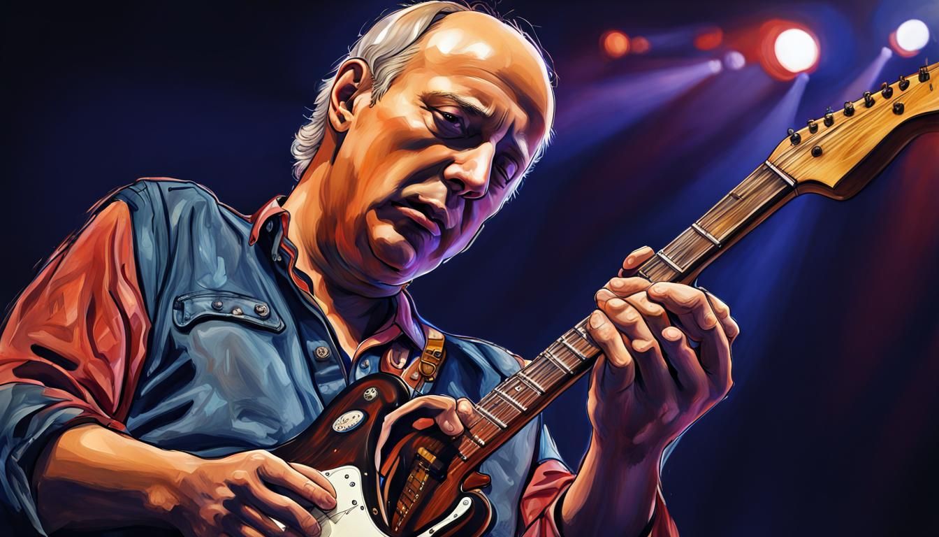 Mark Knopfler Guitar Solo: Detailed Stage Portrait