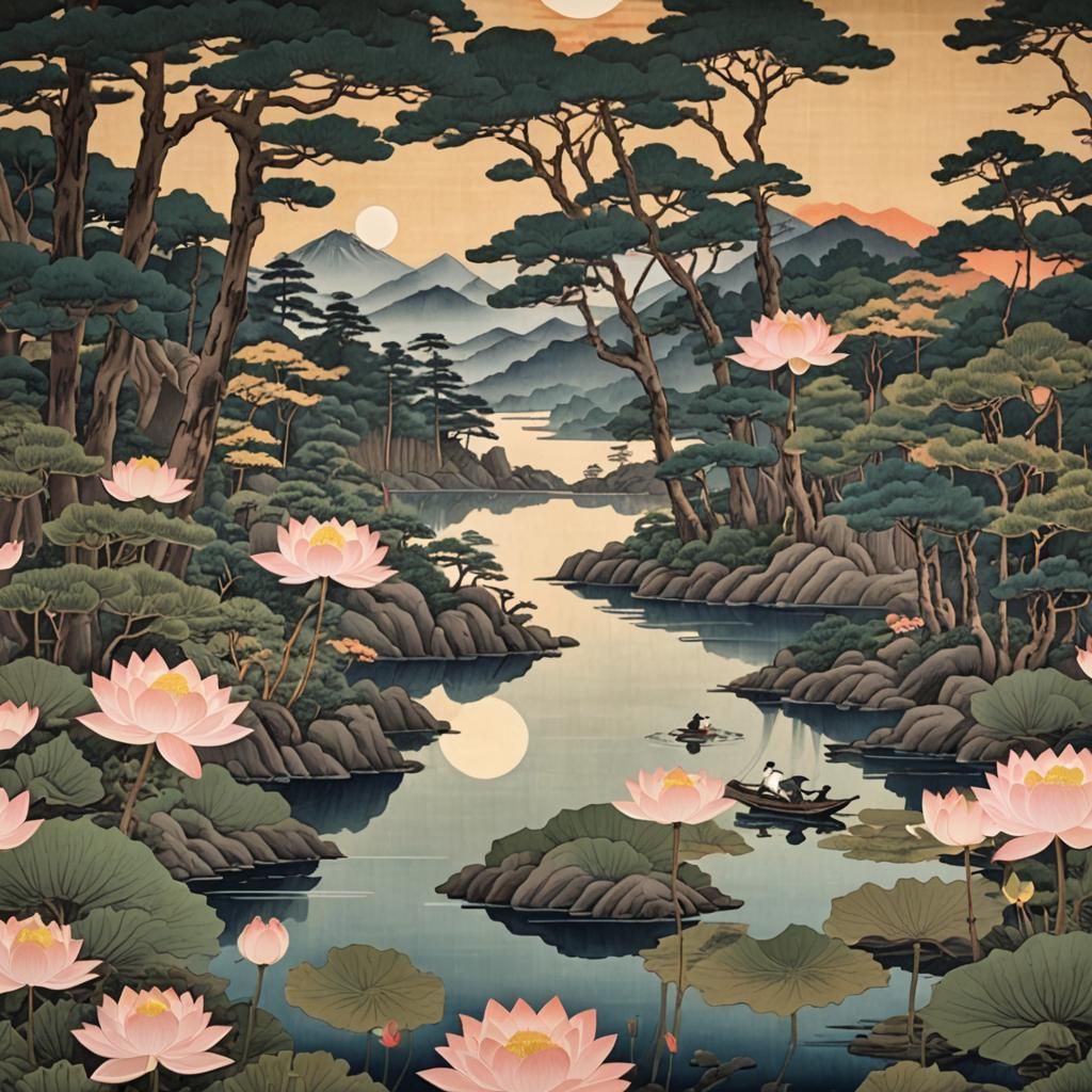 Opulent Japanese Tapestry with Jorogumo