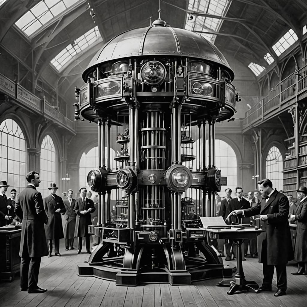 Retrofuturistic World's Fair: Vintage Tech and Future Home