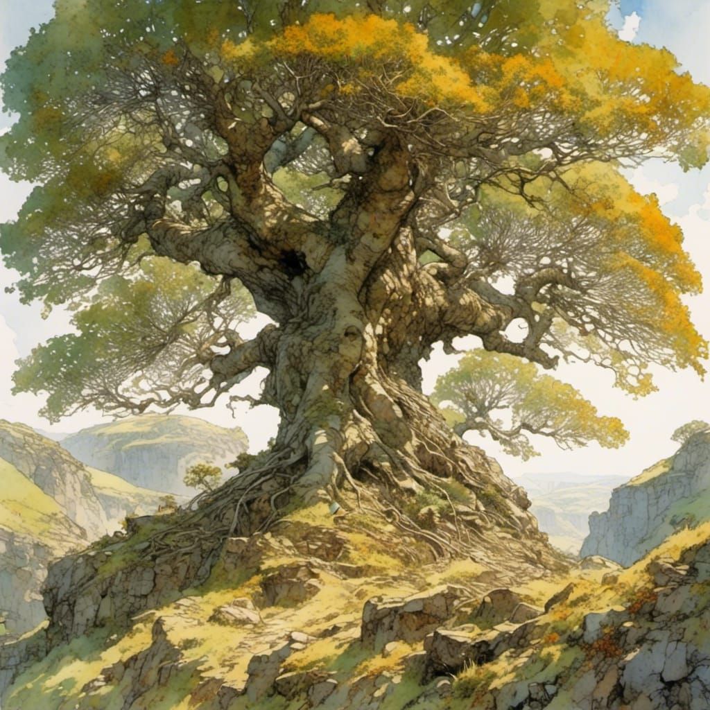 Sycamore Gap Tree at Sunset