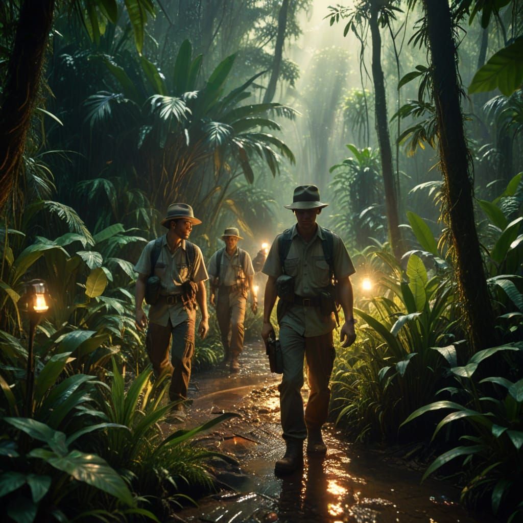 Archaeologists Discover Jungle Mosaic: Cinematic Film Still