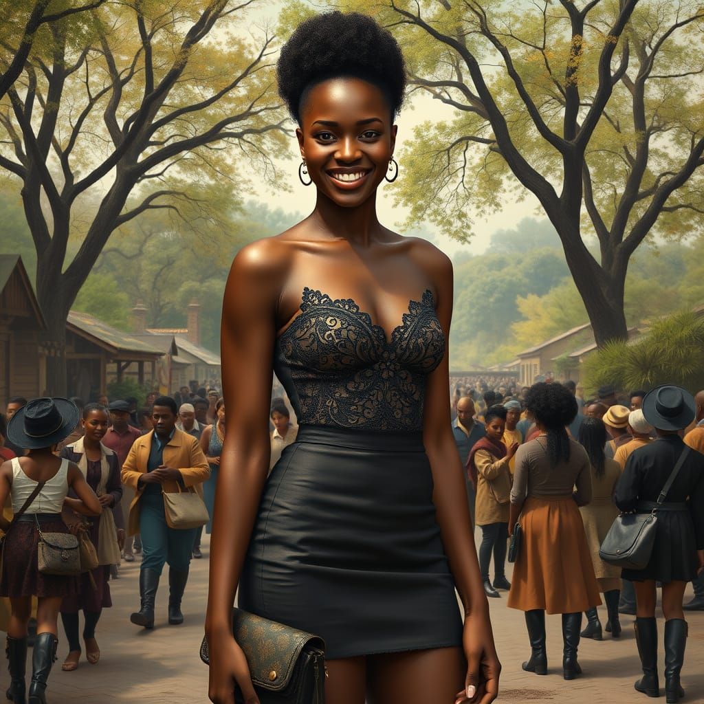 Black Woman in 19th Century Central Park