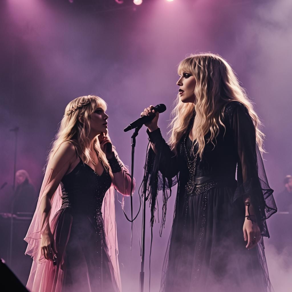 Singers on Stage in a Dreamy Concert Scene