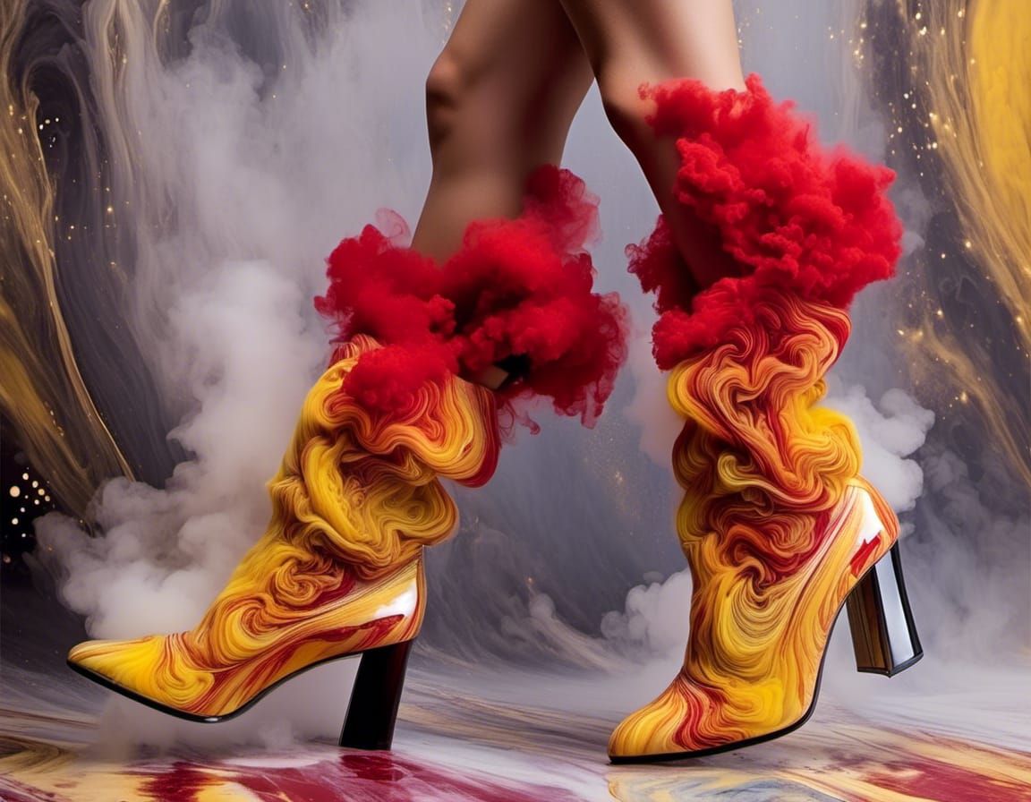 Designer Smoke Boots in Glam Room