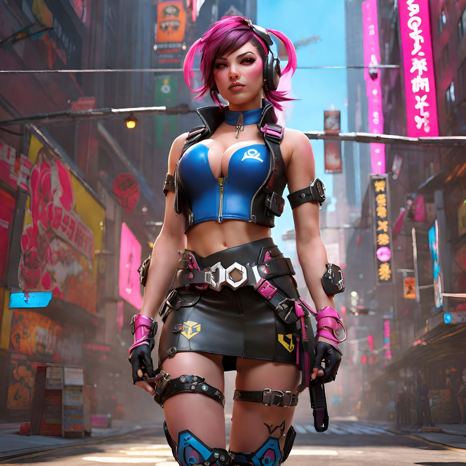 DVA as Punk Delinquent in Hyperdetailed Digital Art