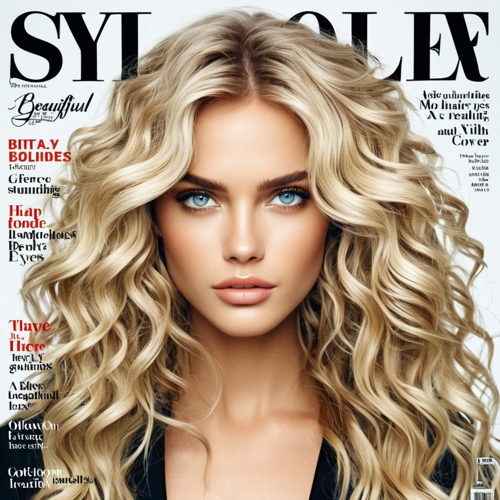 Magazine Cover Featuring Beautiful Blonde Woman