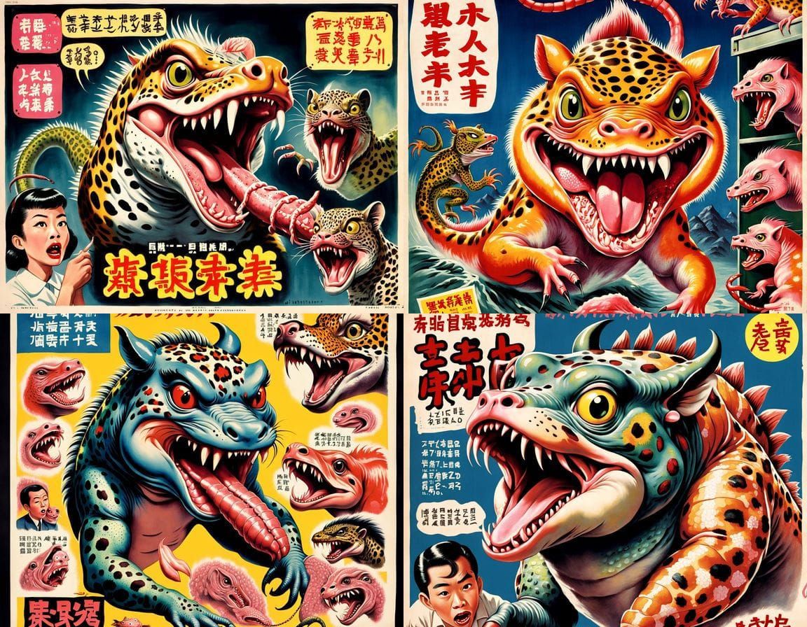 Bizarre Mutant Hybrid Creature in Kawaii Art Style