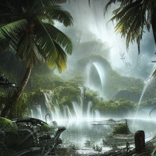 Epic Cinematic Crysis Pinger Digital Matte Painting