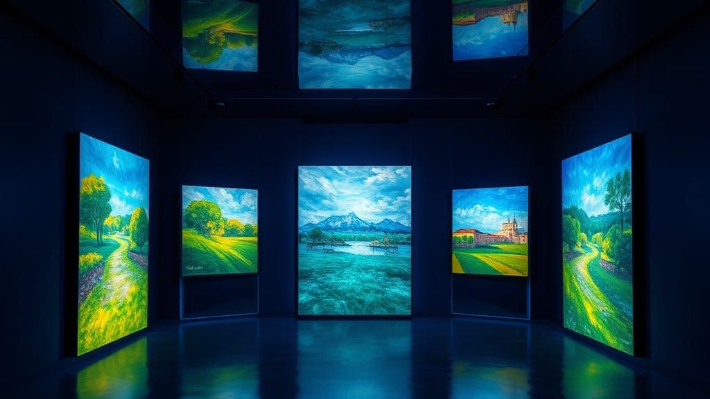 ein dunkel blauer Raum ............