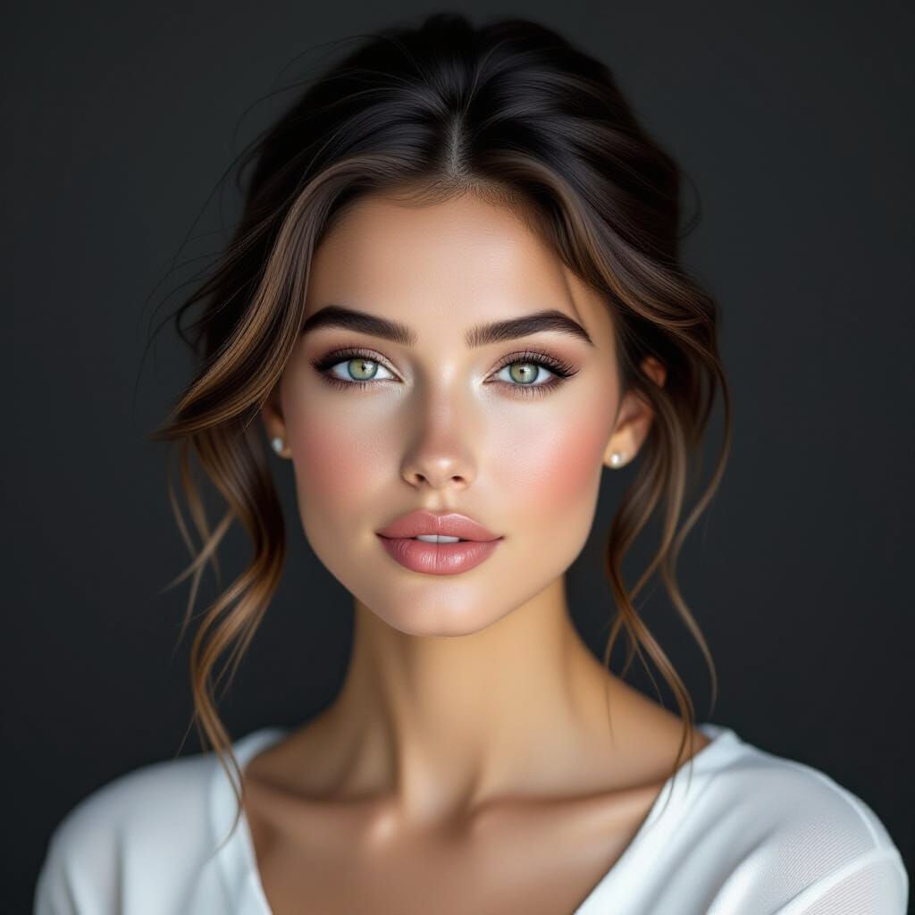 Photorealistic Portrait Drawing of a Woman