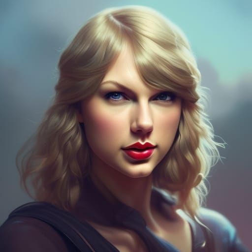Taylor Swift Portrait in Hyperdetailed Digital Art