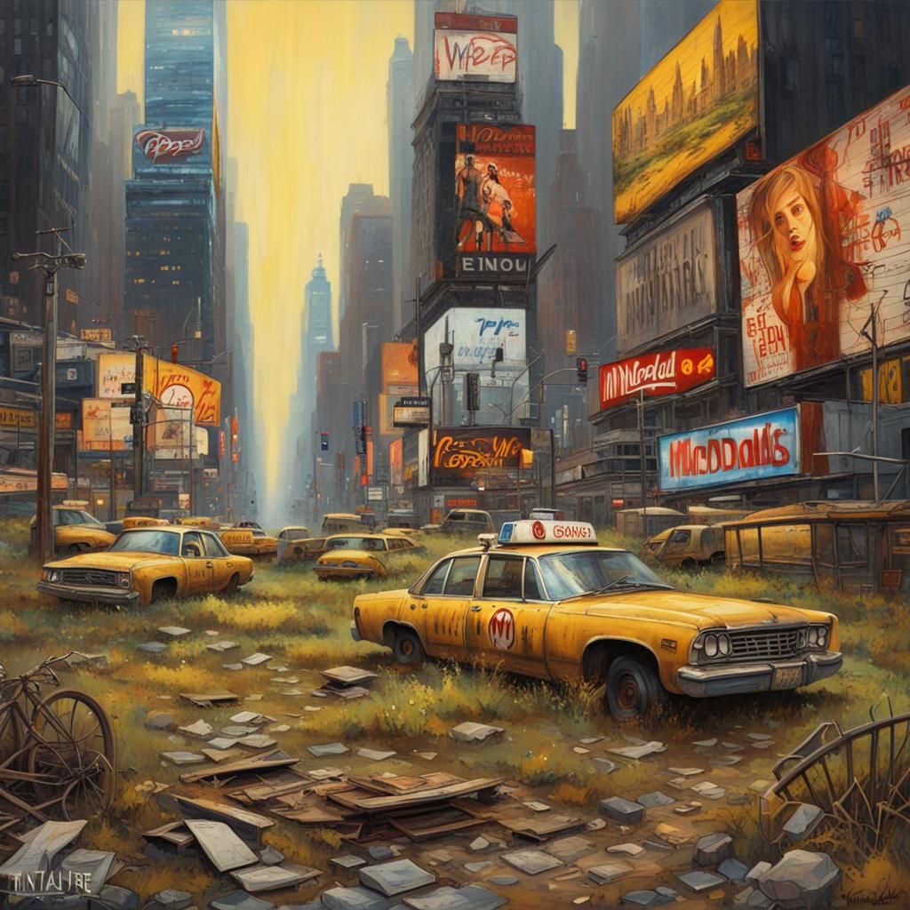 Post-Apocalyptic Times Square Painting