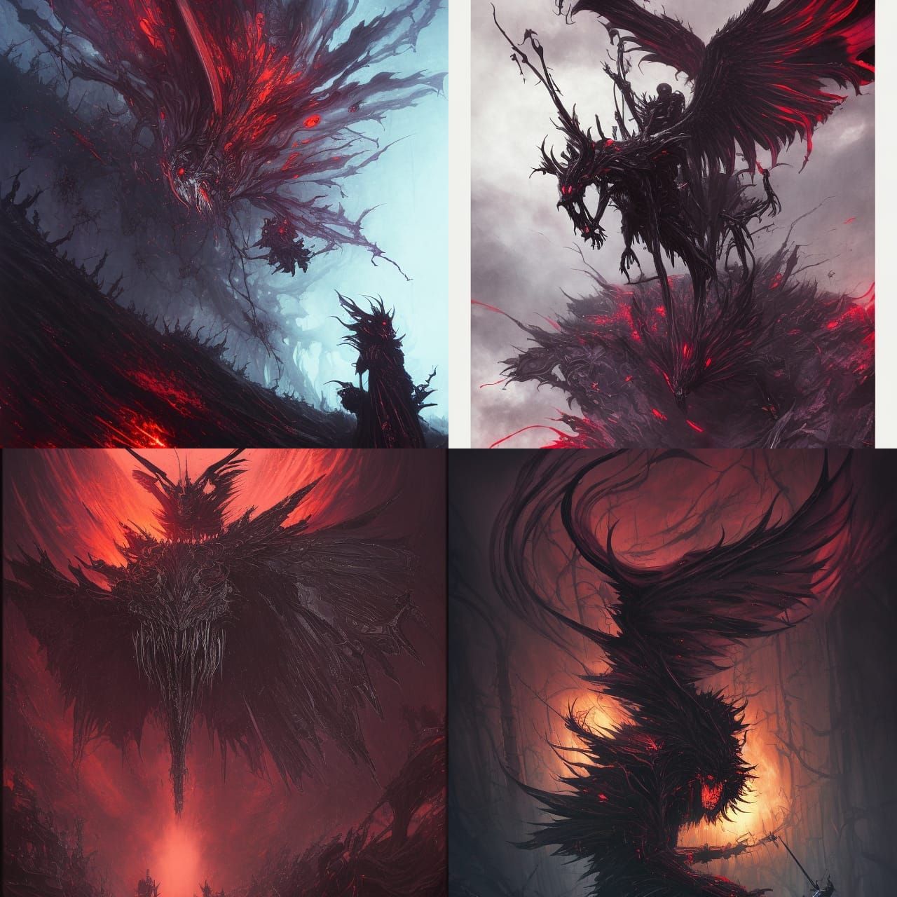 Dark Angel of Death in Dystopian Winter