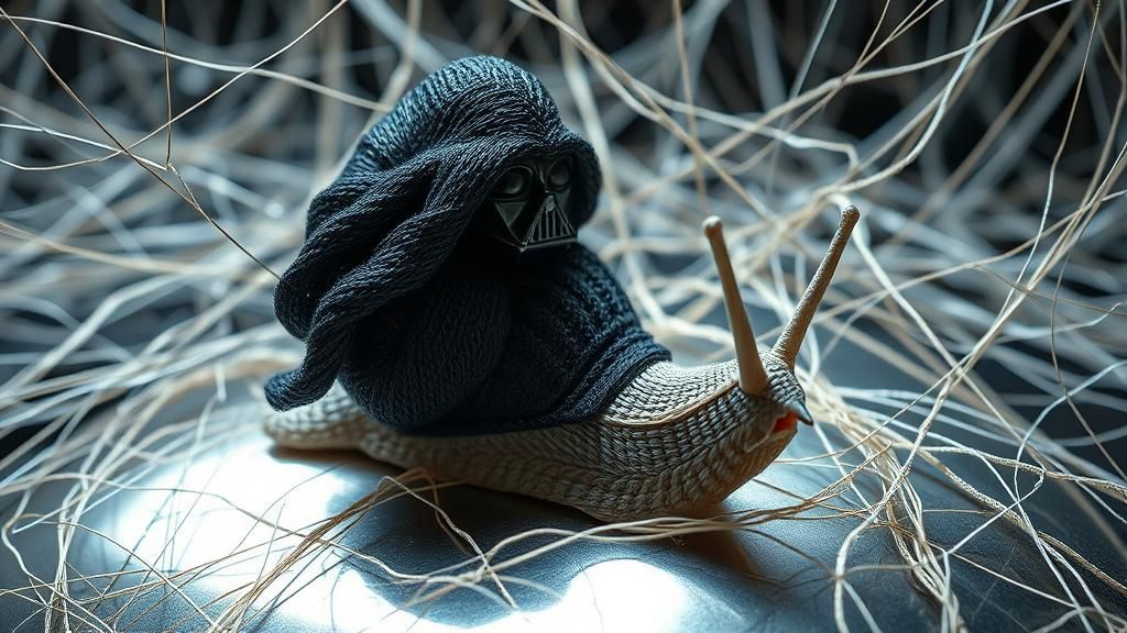 Darth Vader Snail / made of strings