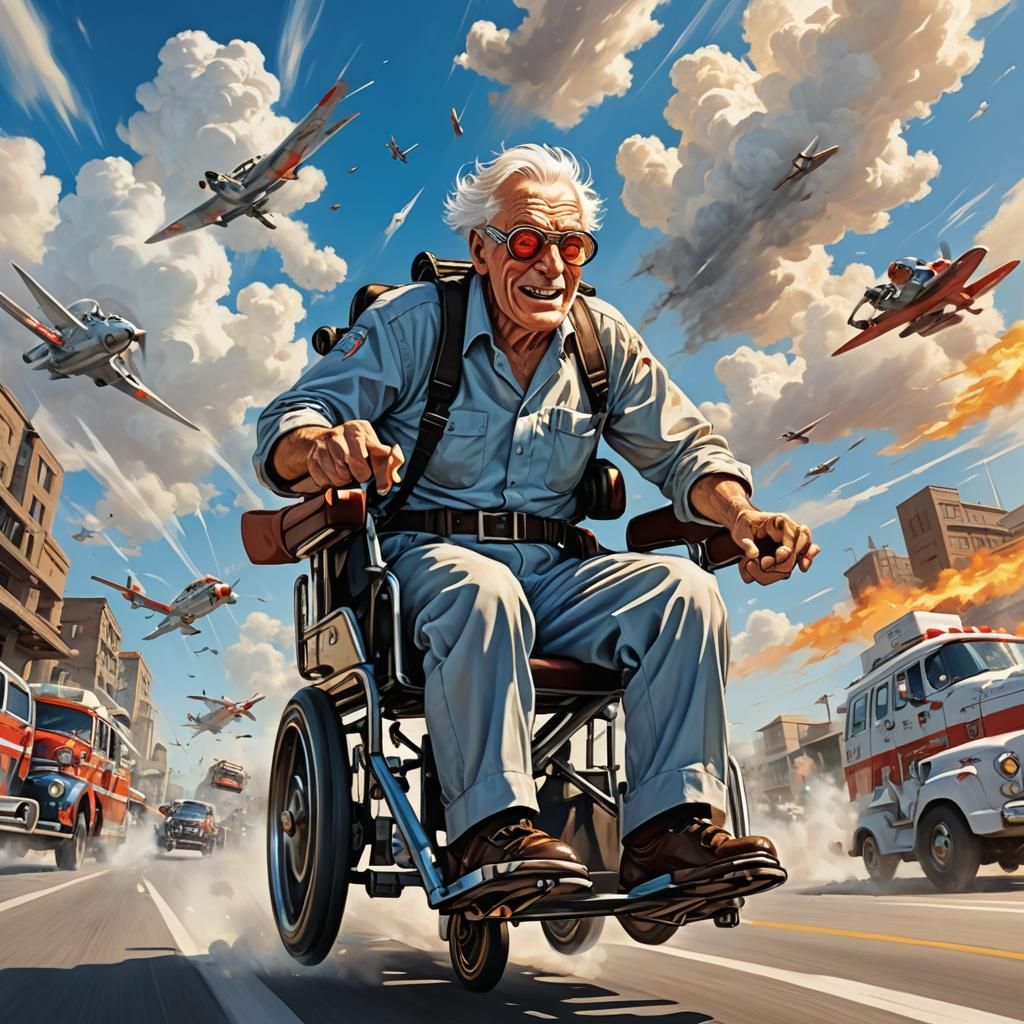 Comic Book Art: Old Man's Wild Ride