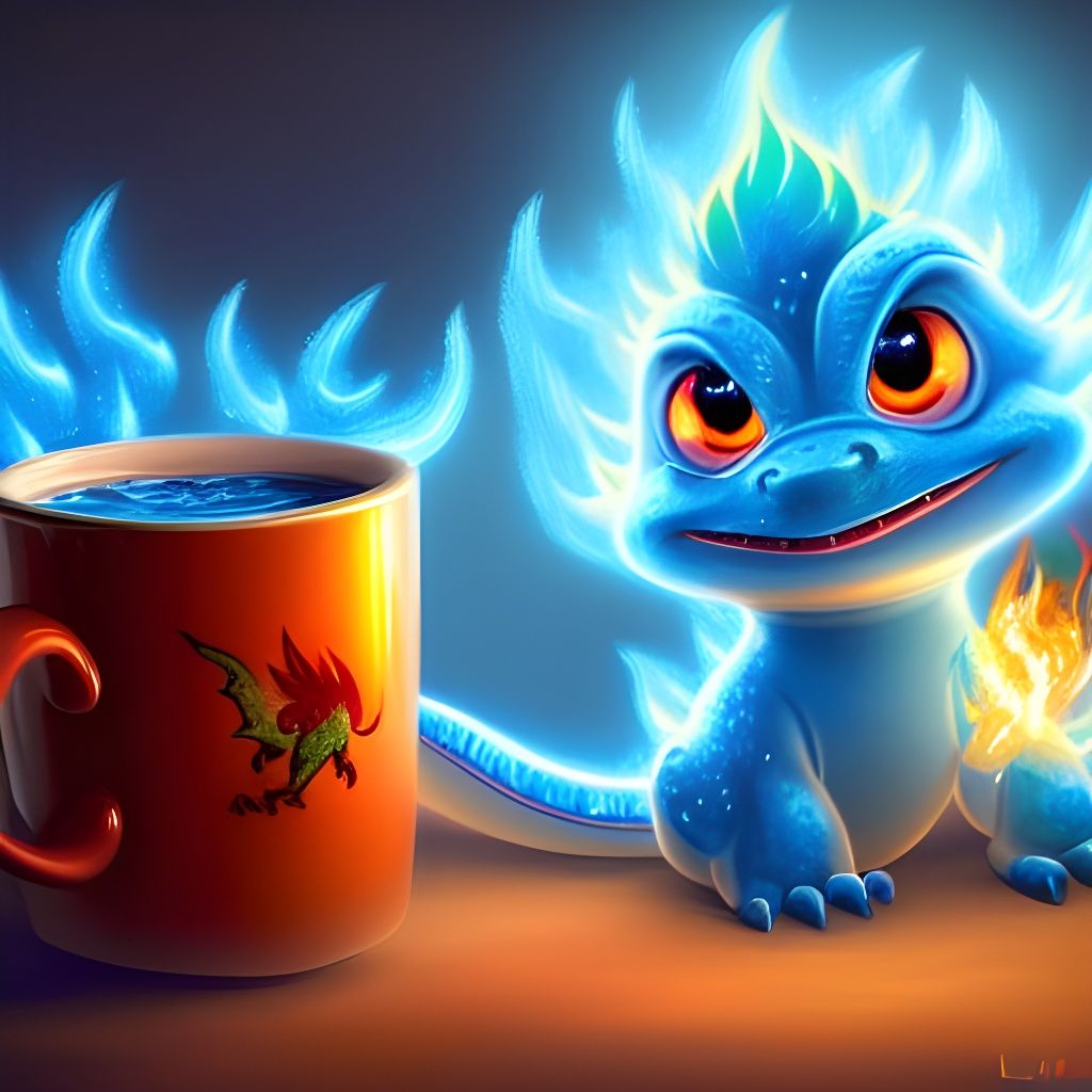 Pixar Dragon Cub in Coffee Mug