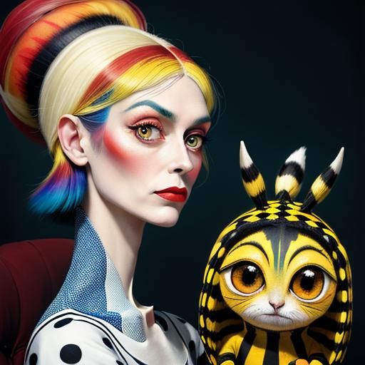 Woman and her pet monster