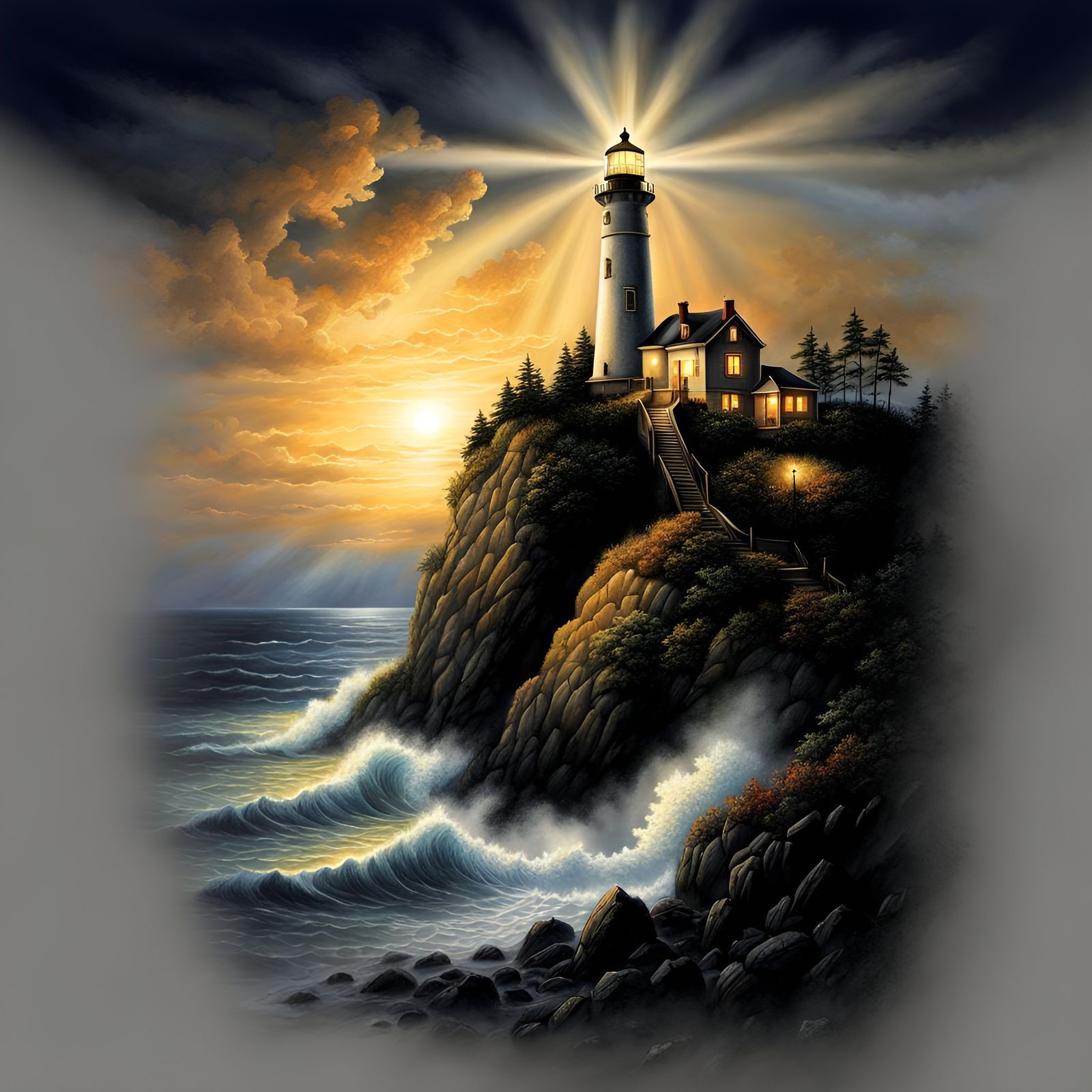 Pacific Lighthouse Radiates Heavenly Light