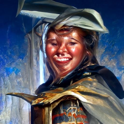 Radiant Youth, Inspired by Oil Painting Techniques