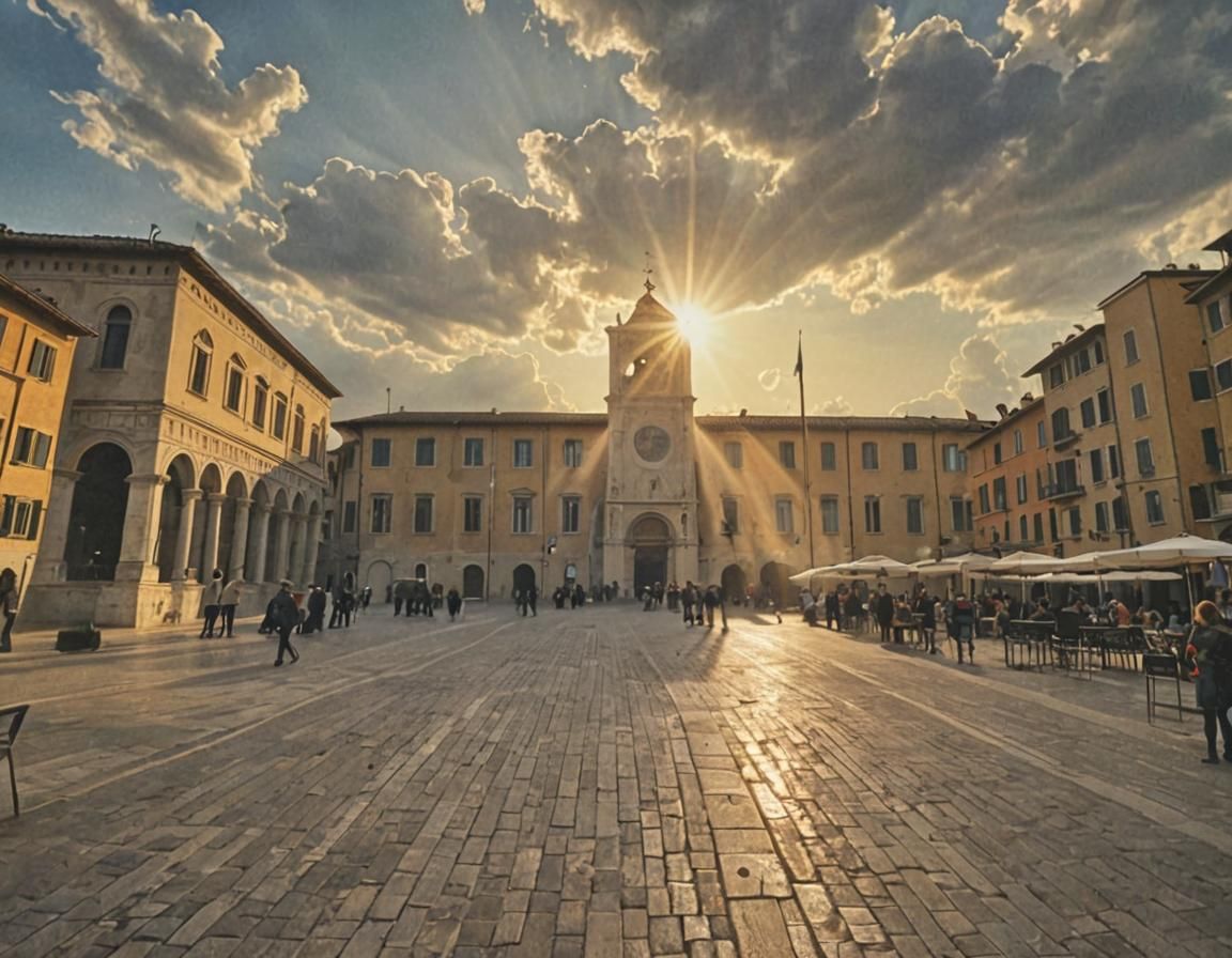 Padua, Italy: Divine Sunshine Through Clouds