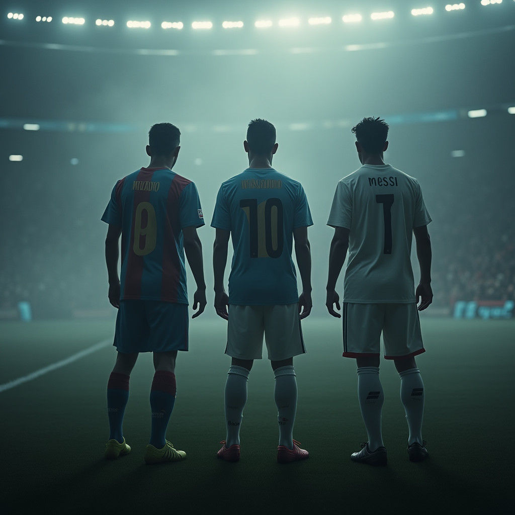 Hyperrealistic Soccer Stars in Moody Stadium