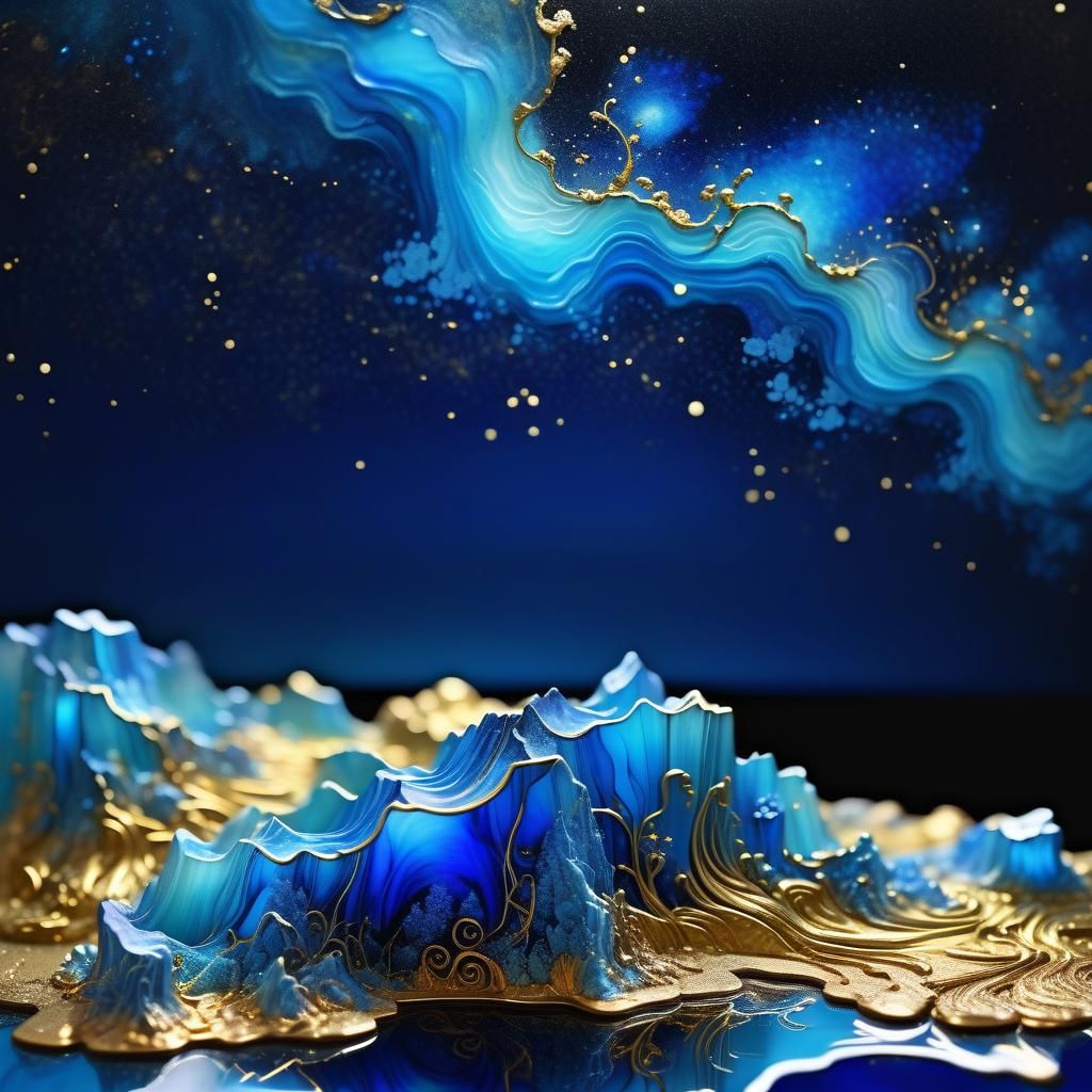 Ethereal Oceanside Alcohol Ink Dreamscape