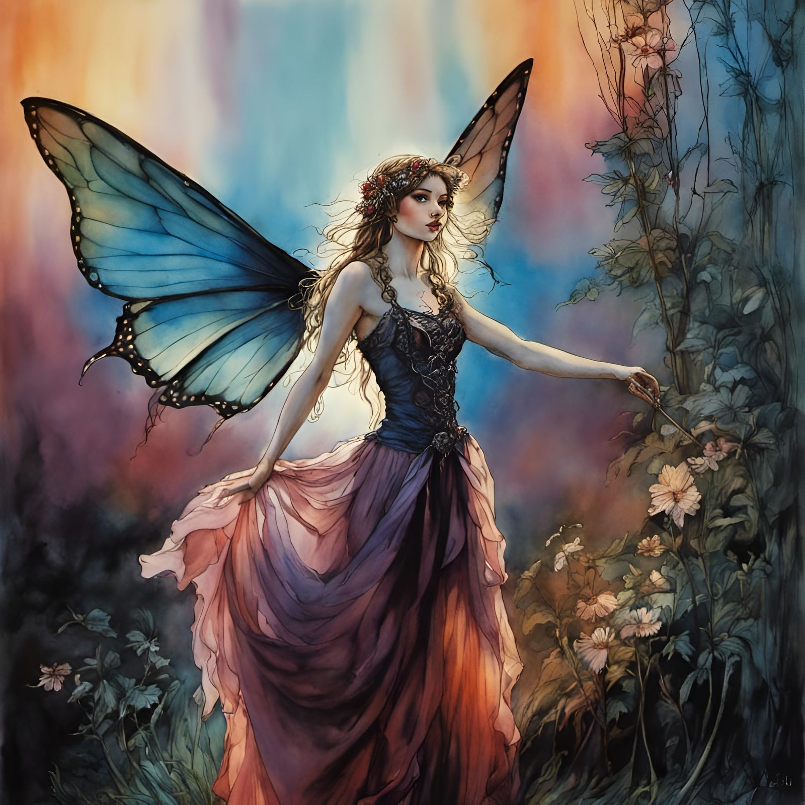 Beautiful fantasy faerie