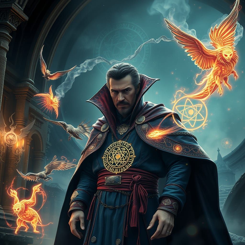 Doctor Strange as The Hermit Tarot Card