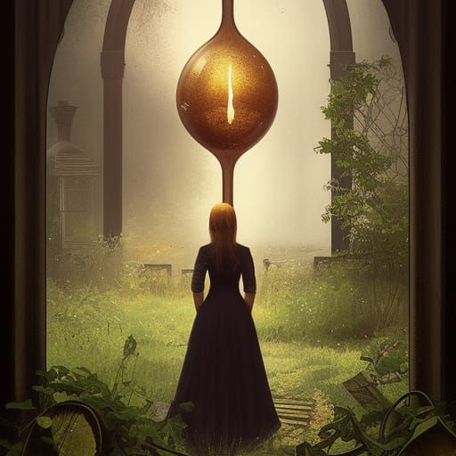 Hourglass in Secret Garden, Sinister Art