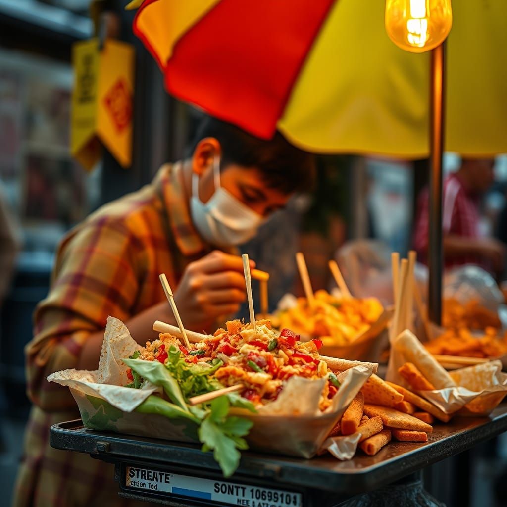 Street Food Photography with Triadic Colors