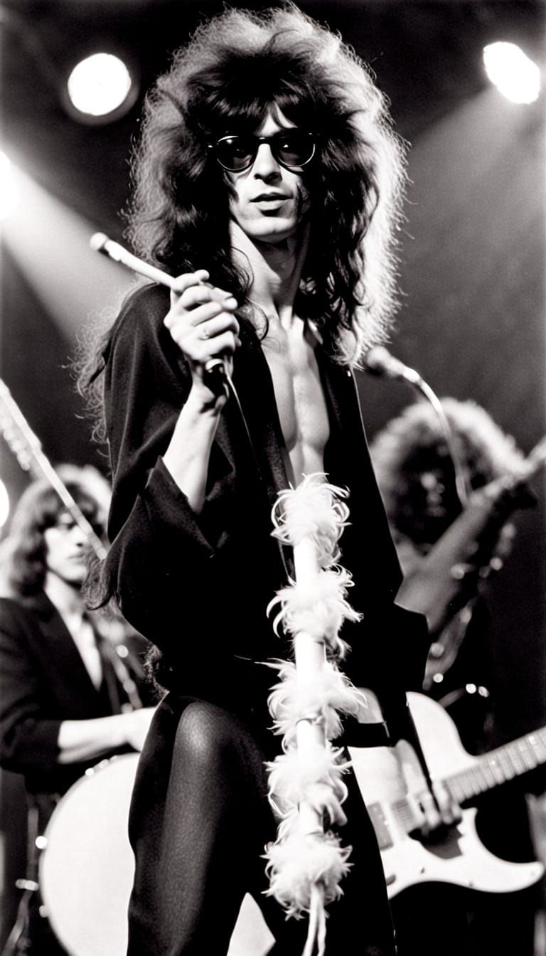 Joey Ramone in His Band "Sniper" in 1973