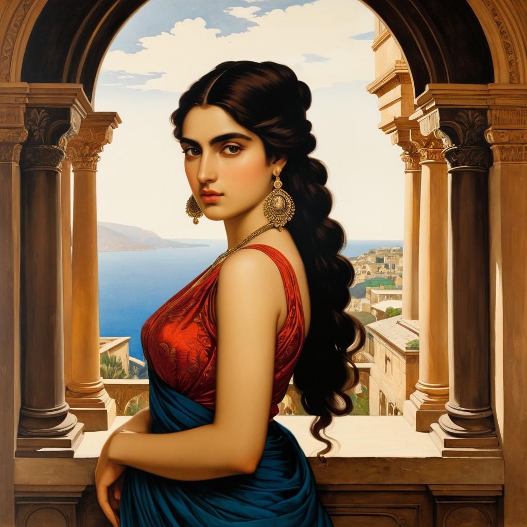 Sirani Waterhouse Inspired European Ink Print