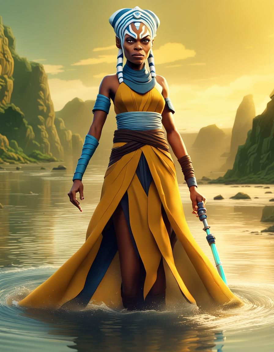 Ahsoka Tano as Yoruba Orisha Osun in 3D