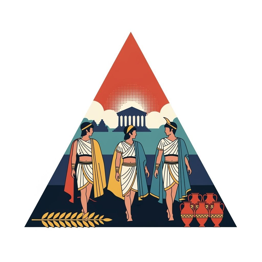 Ancient Roman Procession in Graphic Style