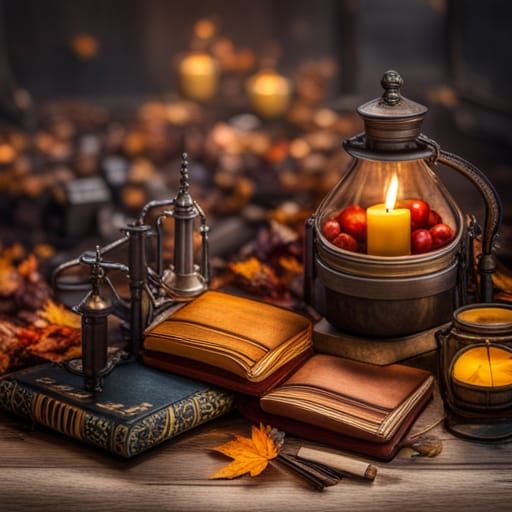 Cozy Autumn Book Nook in Detailed 3D