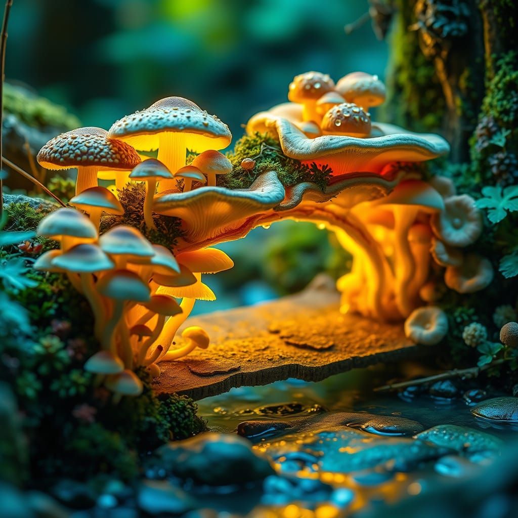 Mystical Fungi Forest Bridge
