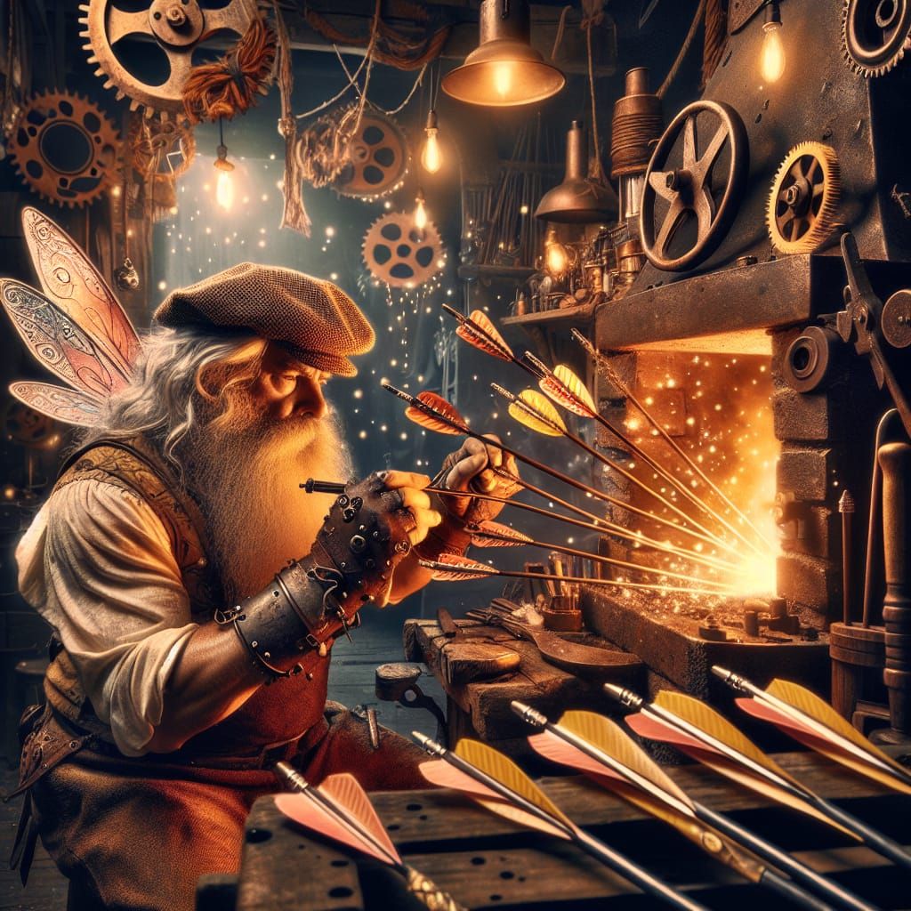 Steampunk Dwarf Crafts Arrows for Fairy Warriors