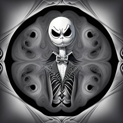 Jack Skellington in Abstract Vector Fractal Style